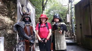 I met some samurai warriors on the way up, who demanded that I take a selfie with them. 