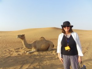 Lesley and the camel